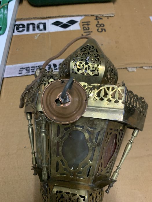 Lampa veche din alama
