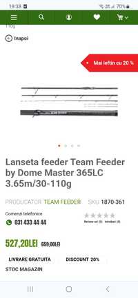 Lansete team feeder by dome master 365LC 30-110 gr