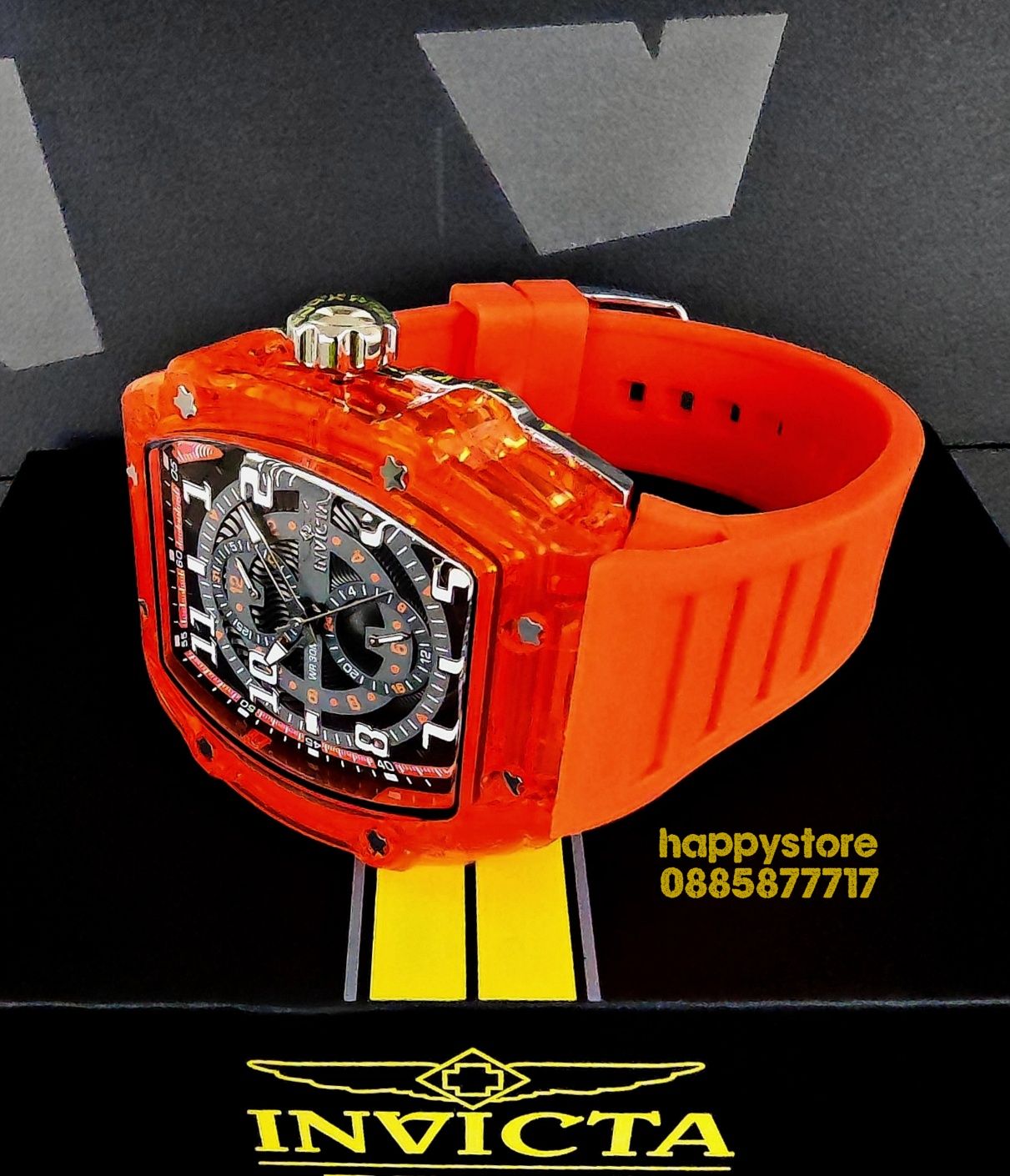 INVICTA Cyclone Orange 49 mm, Инвикта нов ръчен часовник