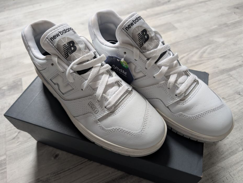 New Balance 550 White & Grey 42.5 Unisex