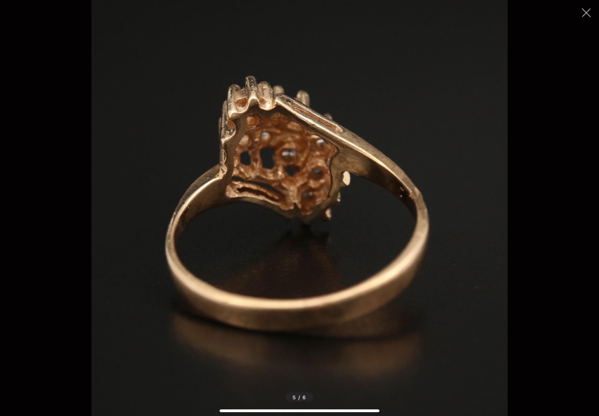 Золотые кольца с камнем Цирконий, из Америки.