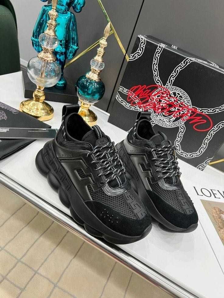 Adidasi Versace All Black - Top Quality