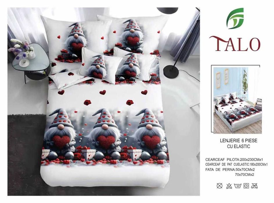 Lenjerie  de Crăciun plata la curier 
Lenjerii finet cu decor special