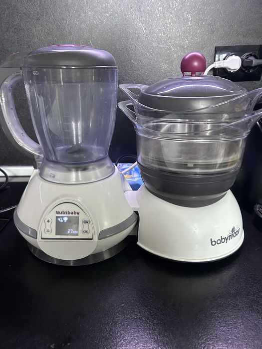 Уред за готвене на бебешка храна с двойна функция Babymoov