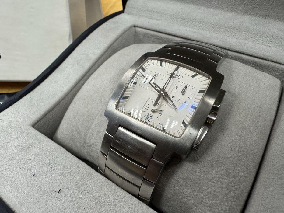 Longines Oposition Chronograph швейцарски мъжки квадратен часовник