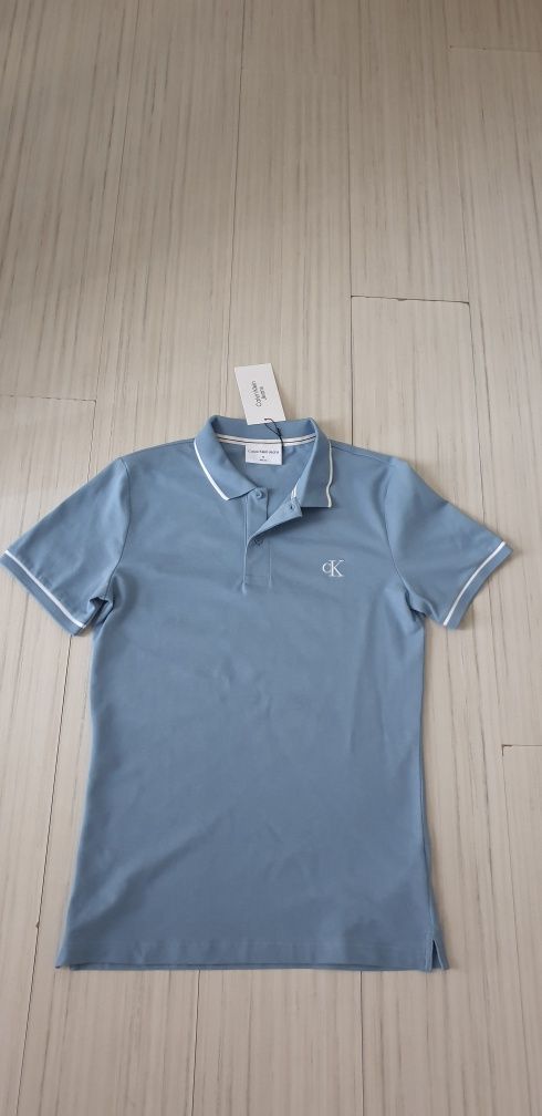 Calvin Klein Jeans  Stretch Cotton Slim / M  ОРИГИНАЛ! Мъжка Тениска!