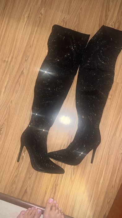 Уникални бляскави ботуши