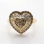 Inel aur 18ct, 17,2 mm, 4,40gr. cu 47 diamante naturale 0,94 ct