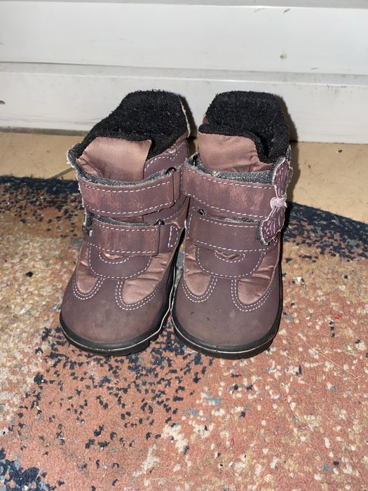 Ghete impermeabile Flexible mov cu fluturași marimea 21