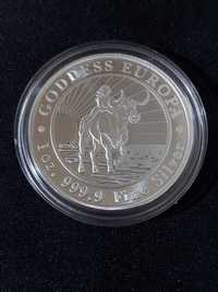 Чад 2023 - 1 OZ - 5000 франка CFA - Богиня Европа –
Сребърна монета