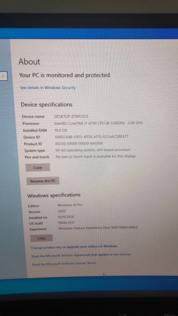 HP EliteDesk 800 G1 i7-4790