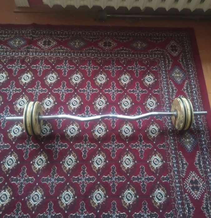 Штанга с прямым и Z грифом и блинами