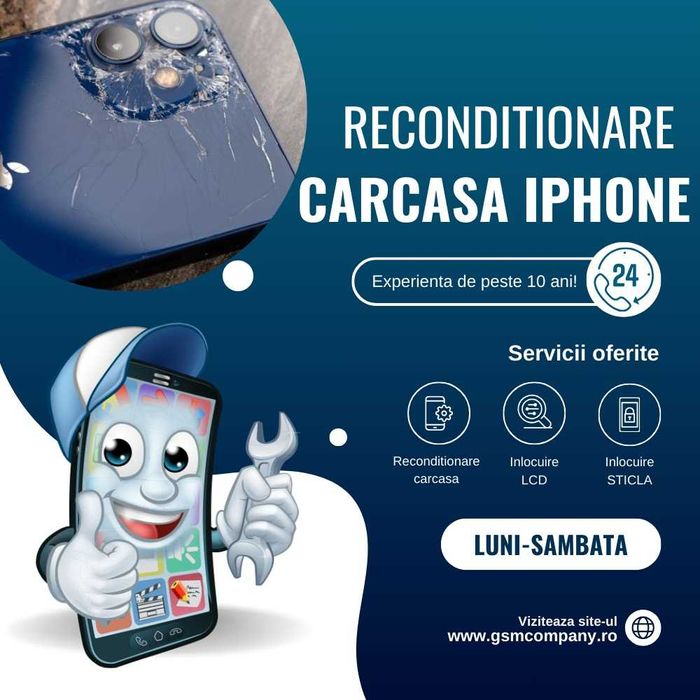 STICLA SPATE iPhone 12 Pro Max Geam cu Manopera INCLUSA