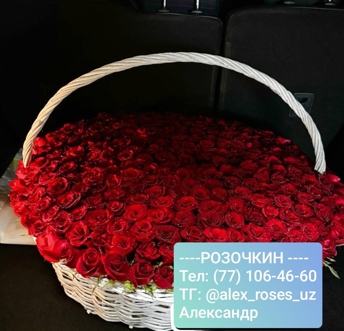 Цветы. 101 Роза от 650.000. чем больше роз тем дешевле .