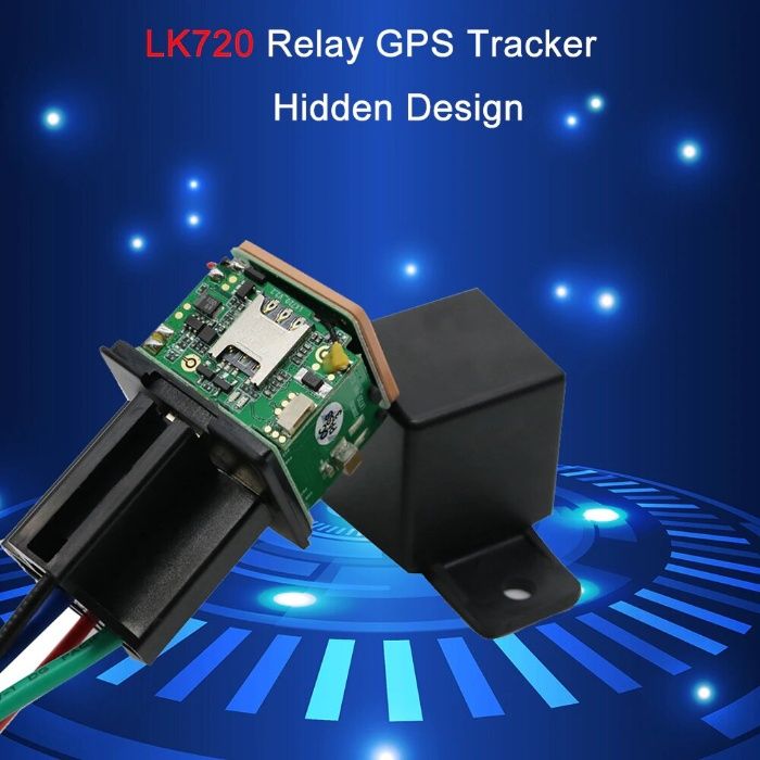 GPS Tracker ascuns in releu LK720 monitorizare oprire masina automat