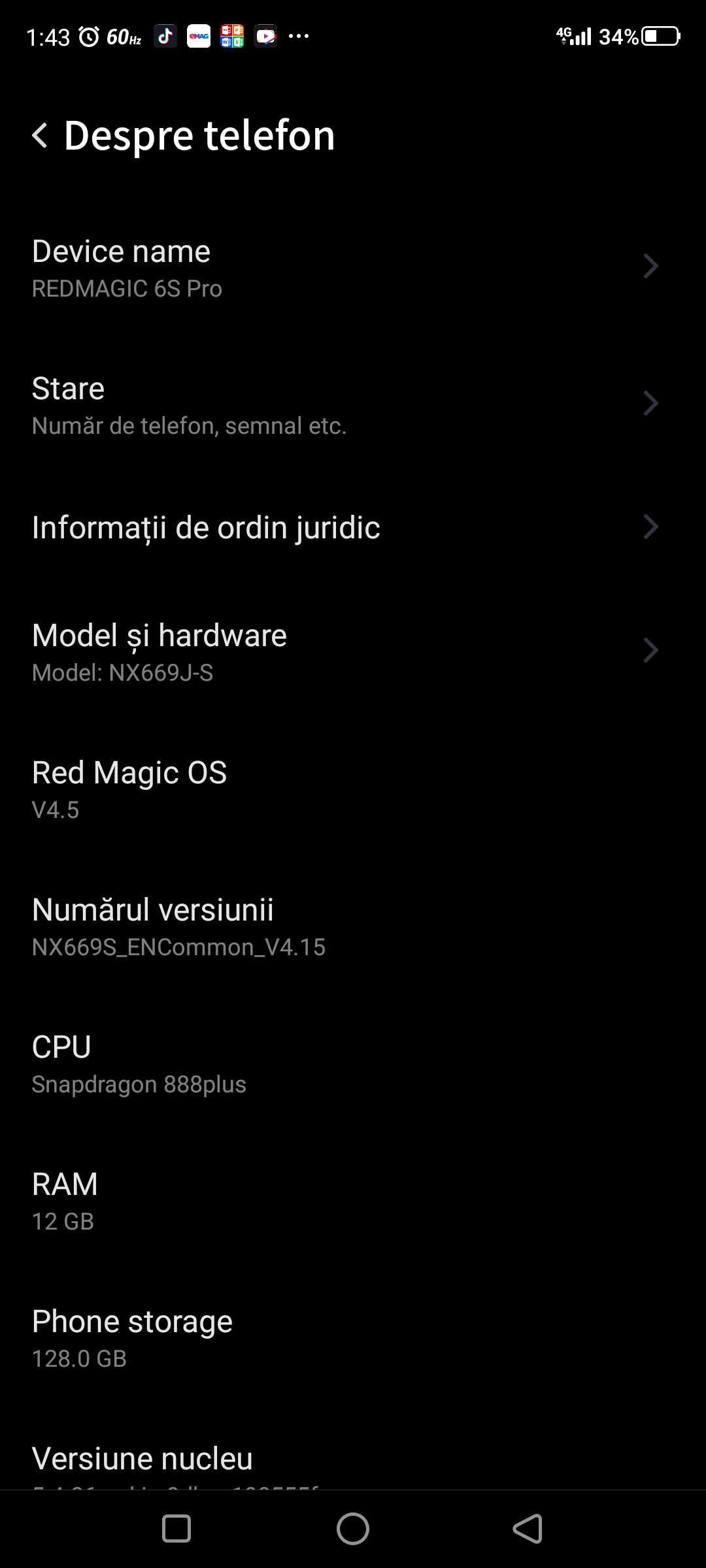 Telefon Gaming Nubia Red magic 6s PRO 165hz