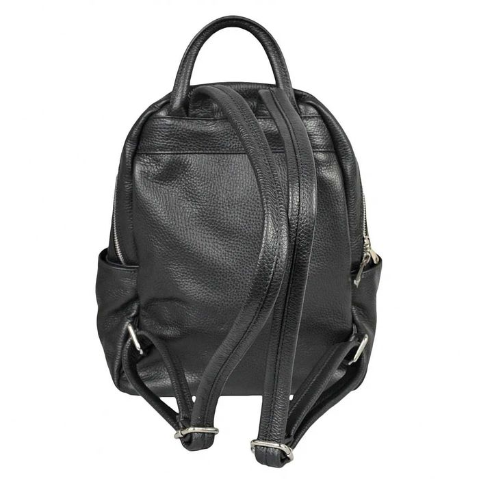 Дамска чанта от естествена кожа VERA Cerelina Италианска Раница, черна