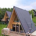 Cabana stil A-Frame si case din structura de lemn de diferite modele