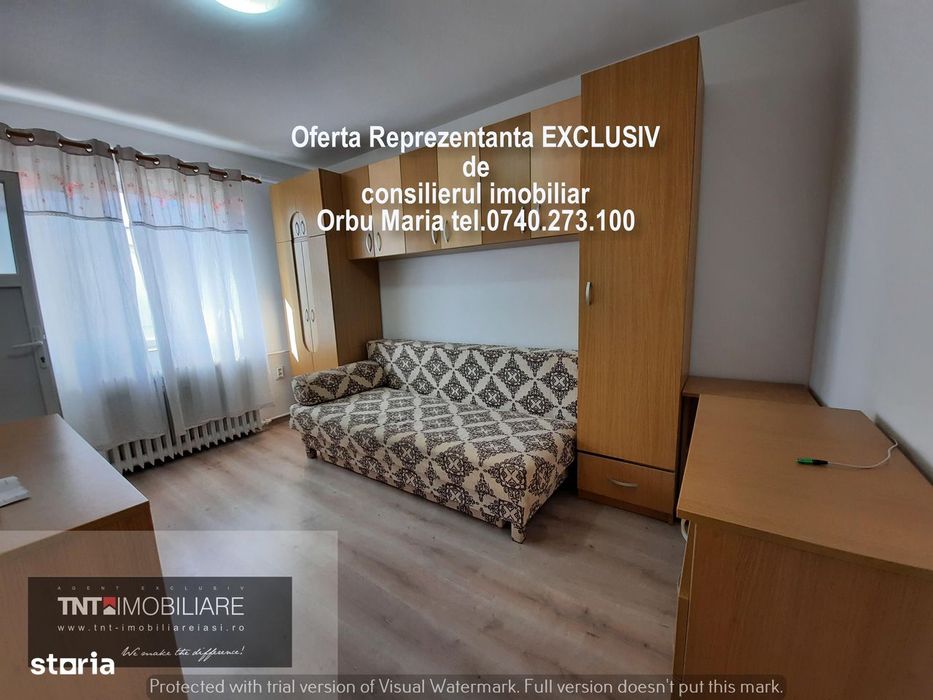 Garsoniera mobilata si utilata de inchiriat in Iasi zona Pd Ros-Tutora