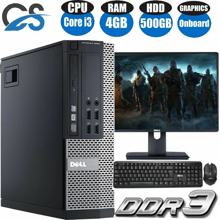 Компютър Dell OptiPlex 7010, Intel Core i3 3240 3.4GHz, 4GB, 320GB