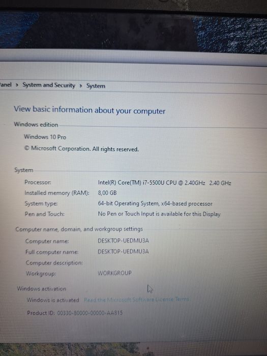 Laptop Dell funcțional intel i7 gen 5 video dedicat 4gb ssd