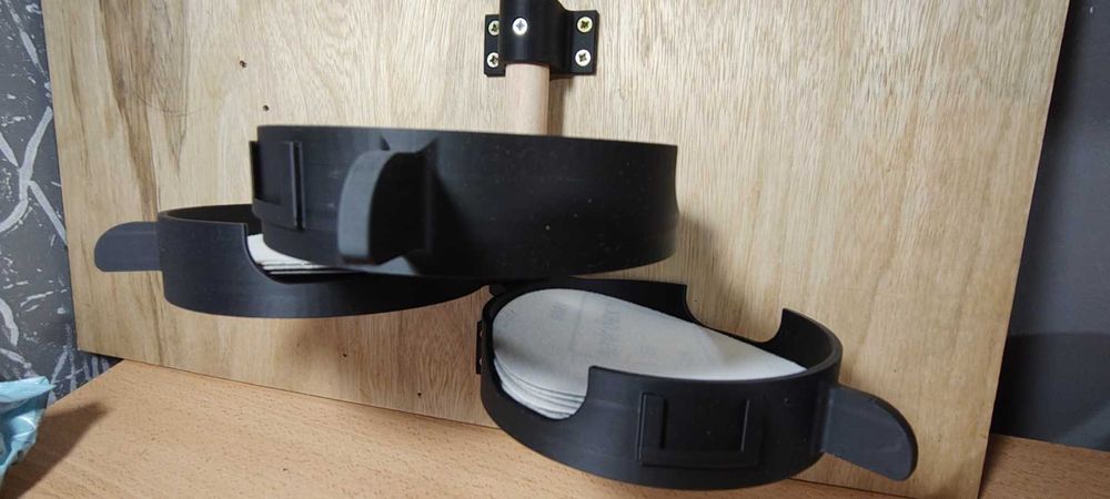 Стенна стойка за шкурки/Органайзер за шкурки и дискове