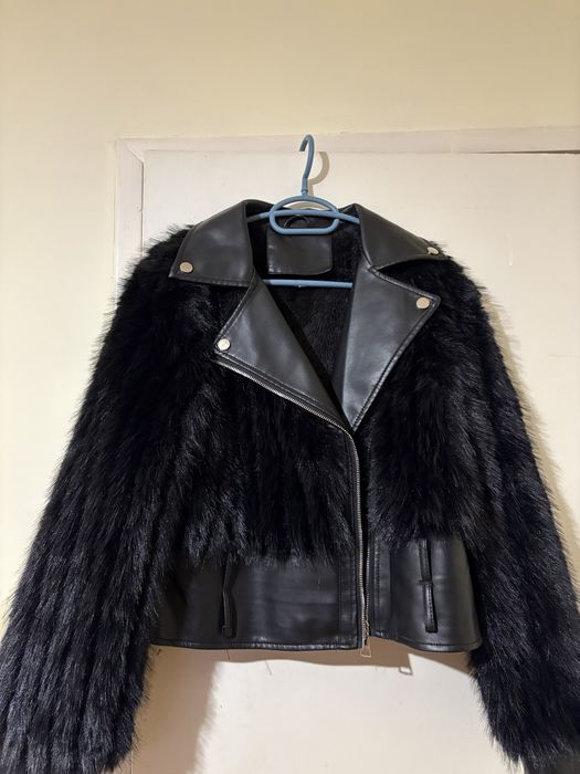 Дамско зимно кожено яке