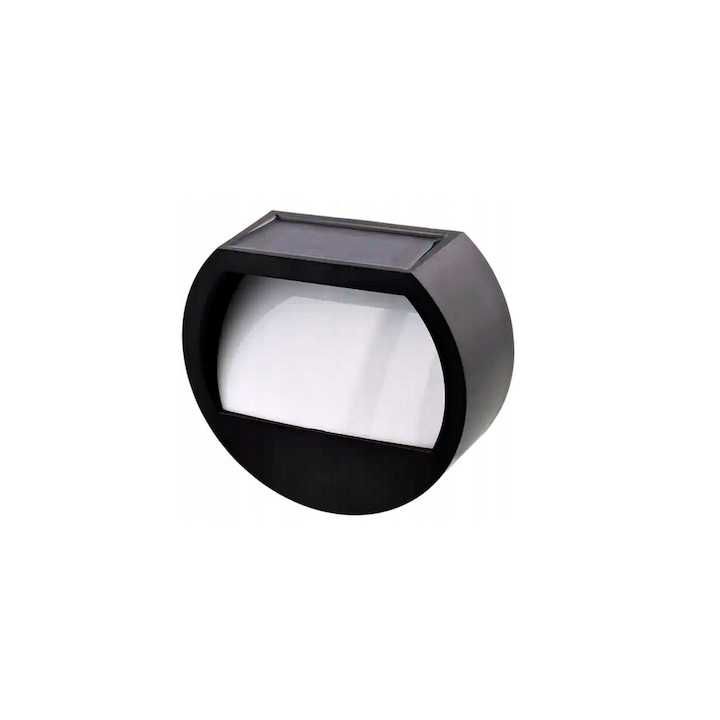 Соларна лампа, Solar, LED, 20 lm, IP44, 11 x 9,7 x 4 cm, черна