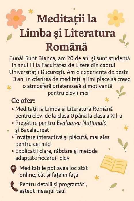 Meditații Limba română