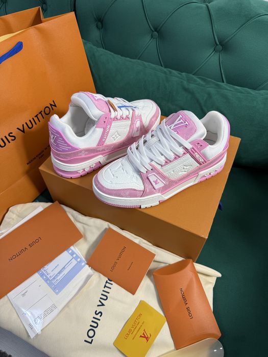 Adidasi Louis Vuitton piele naturala 100% Full Box colectie noua