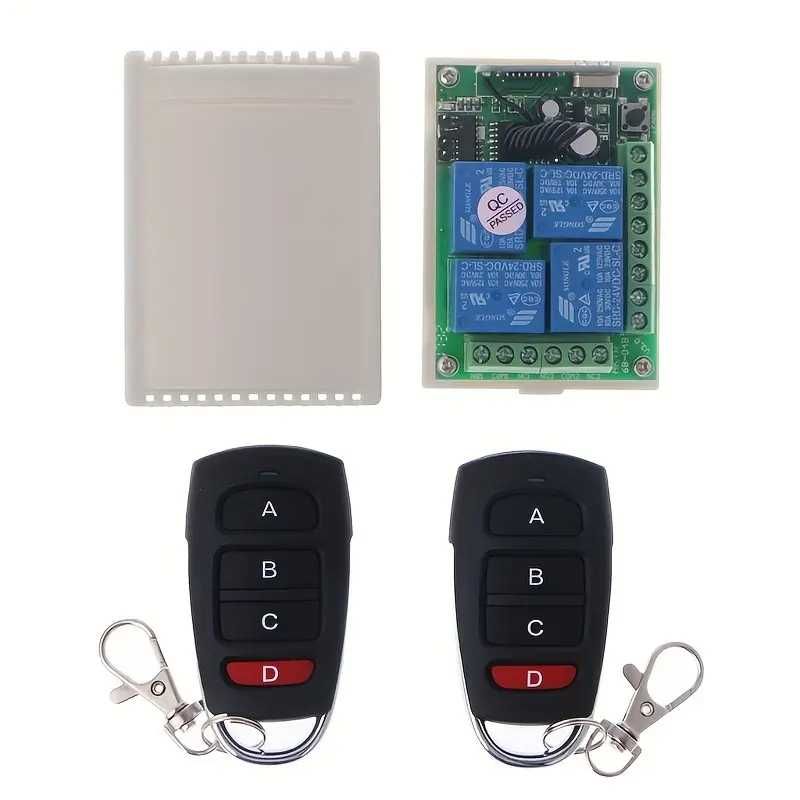 Releu telecomanda 4 relee 2 telecomenzi automatizari porti 12 V