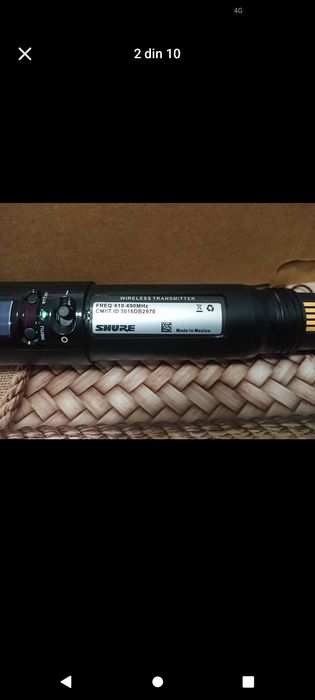 Microfon wireless shure SLX d digital made in Mexic. Impecabil