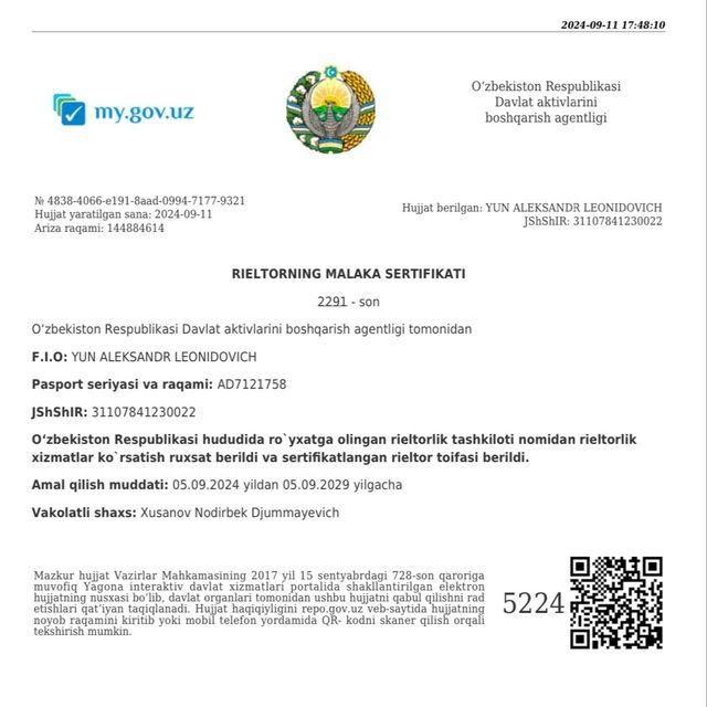 Professional Real Estate Services in Tashkent— 7 Years of Experience