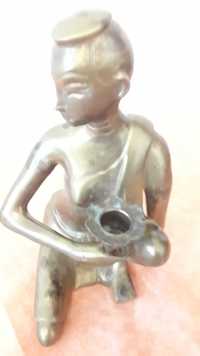 Statuie suport de lumanare din bronz