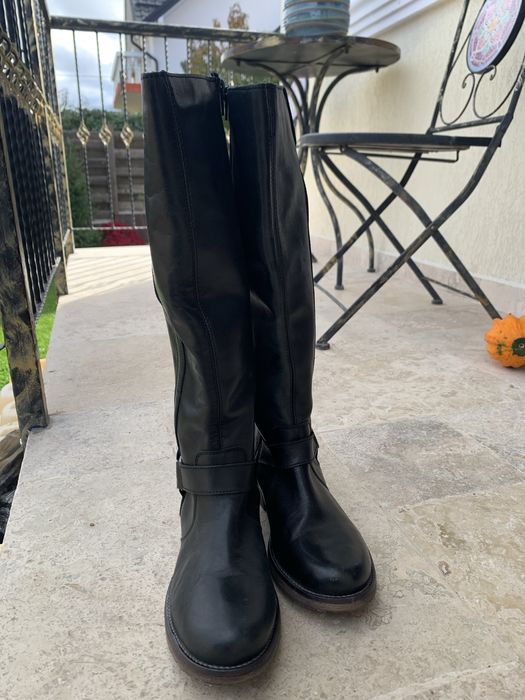 Cizme lungi de piele naturala