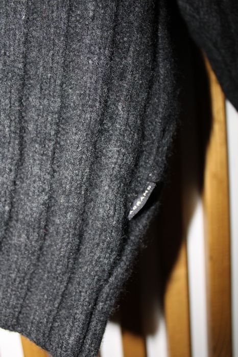 Pulover lână 100%, woolmark, negru, gros