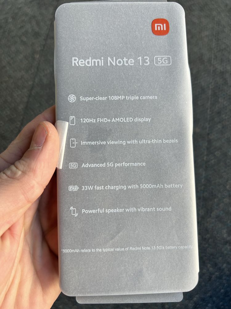(NOU) Redmi Note 13 5G (2024), 256/8GB, 120Hz 33W 5000mAh, 108MP