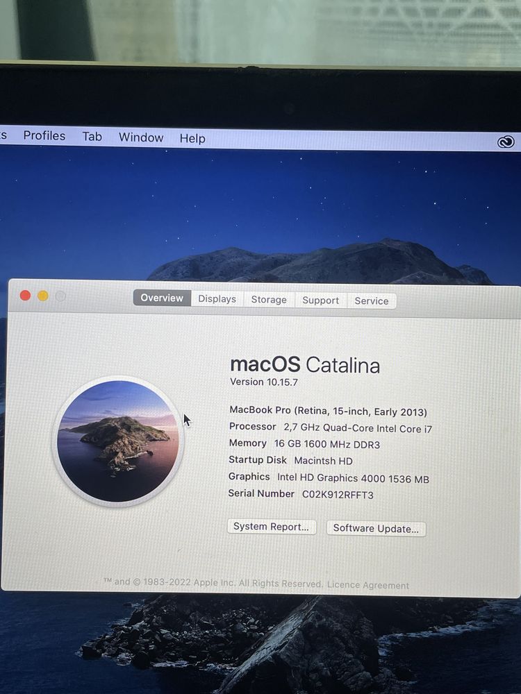 Macbook Pro Retina 15” 2013