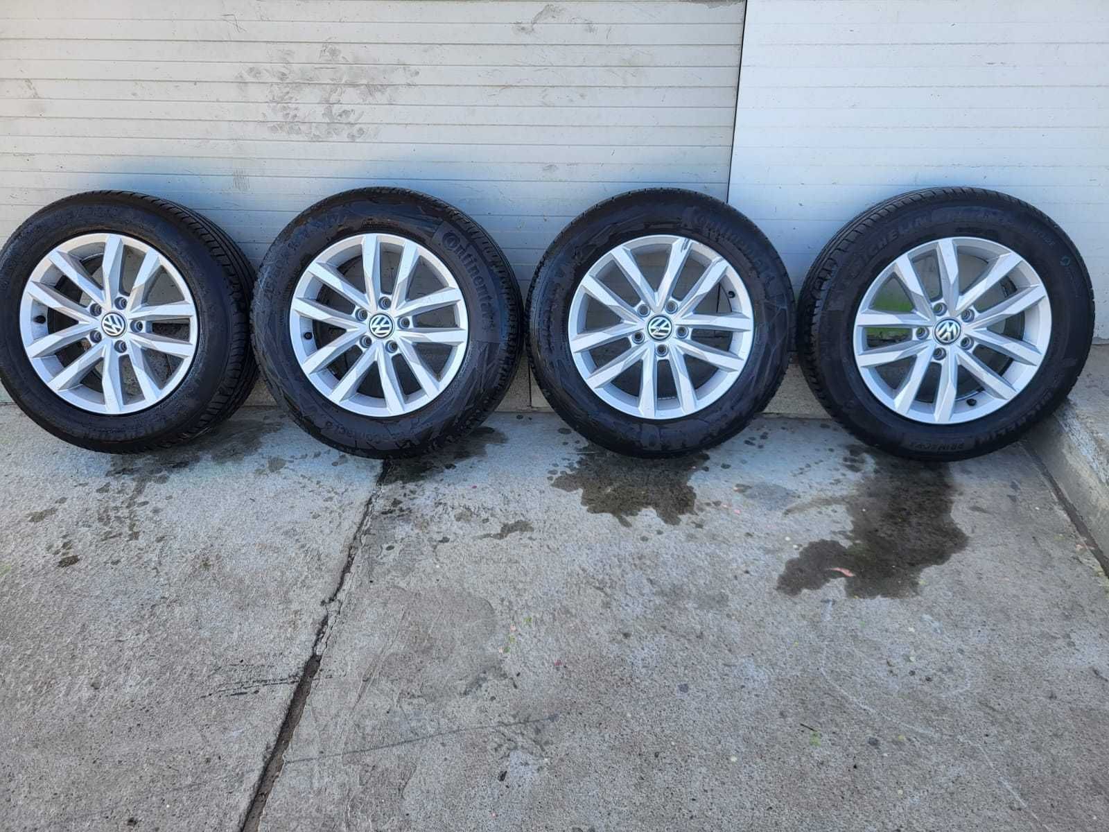 Set jante aliaj cu anvelope vara 215/60R16 Vw Passat B6, B7, Tiguan
