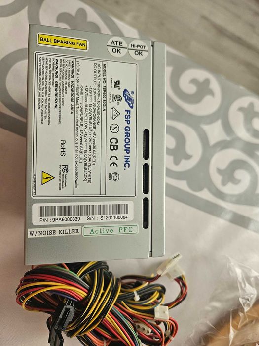 Блок питания FSP GROUP 600Watt video 6pin cpu4+4pin