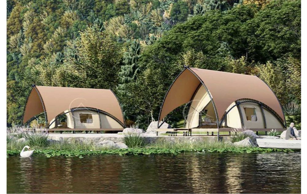 Cort tip Ekobel sail, structura premium tip barca cu panze, 35 mp.