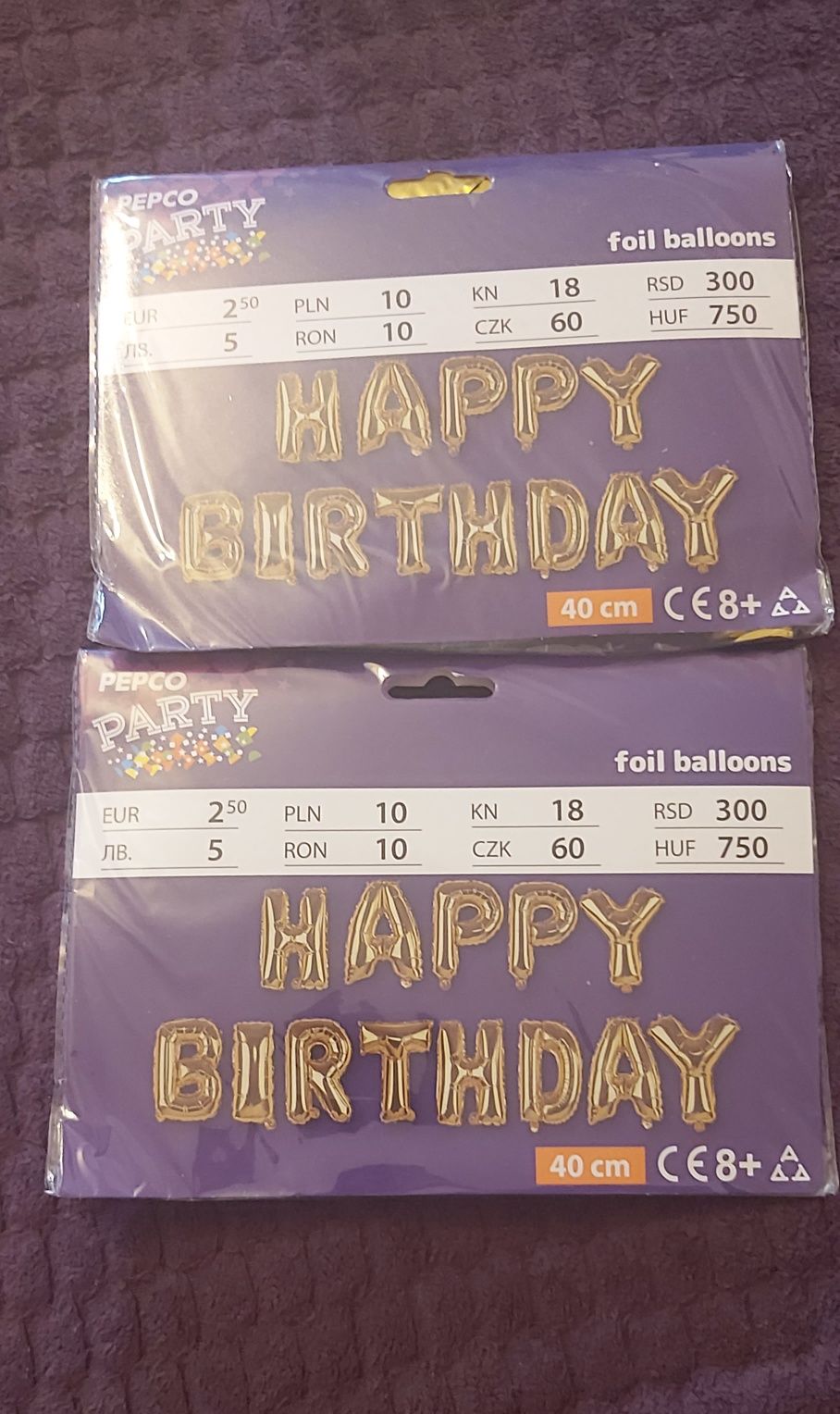 Set 13 baloane folie litere aurii 40 cm ghirlanda HAPPY BIRTHDAY