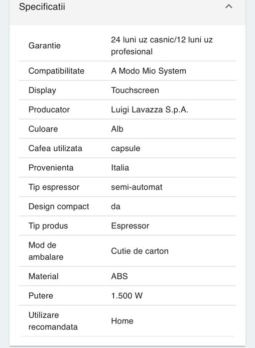 Espressor Lavazza a Modo mio