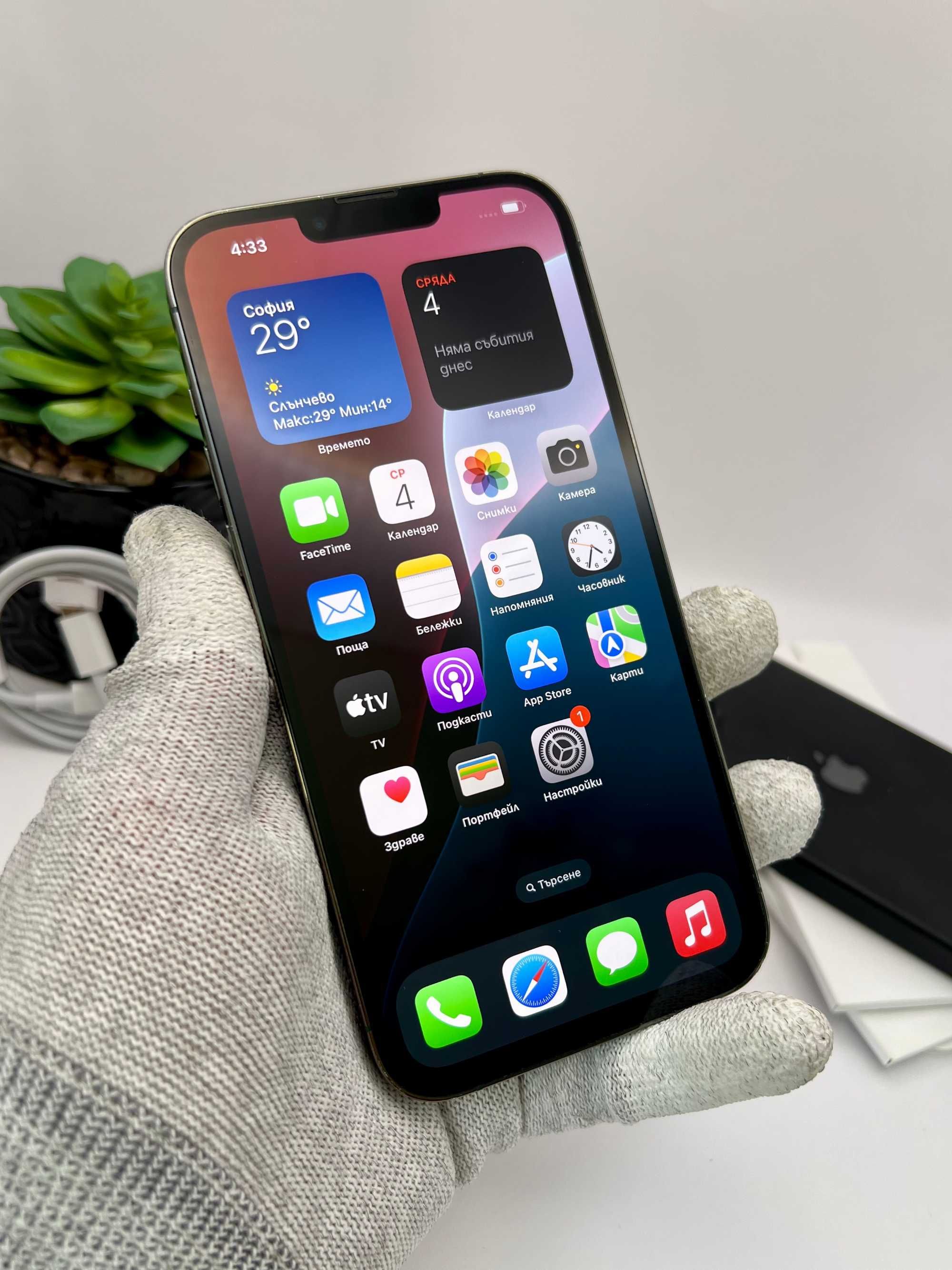 iPhone 13 Pro MAX, 128GB, Green, 100% батерия, КАТО НОВ, ГАРАНЦИЯ!