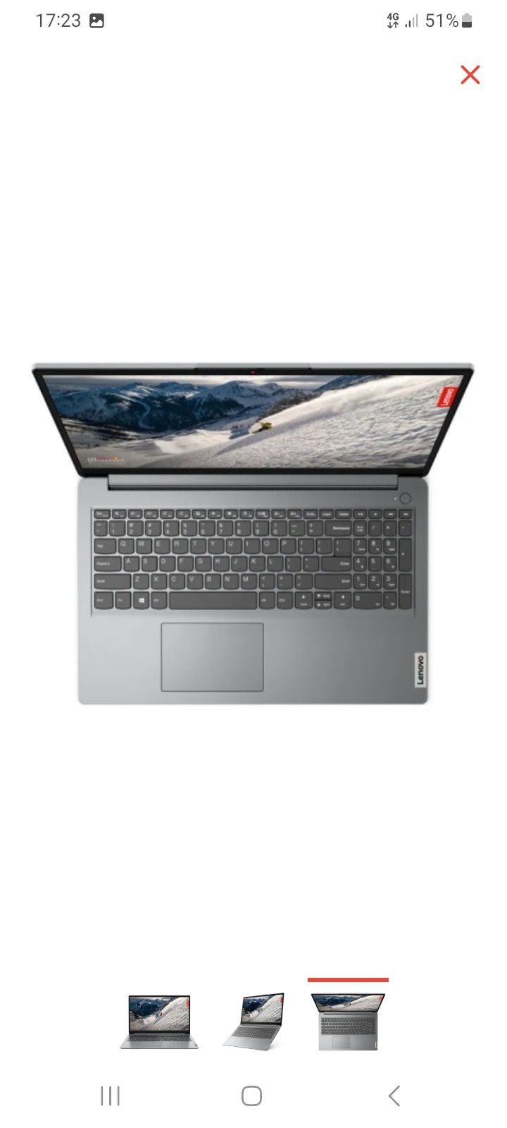 Ноутбук Lenovo IdeaPad 1 15ADA7 82R10052RK серый гарантия 1 год