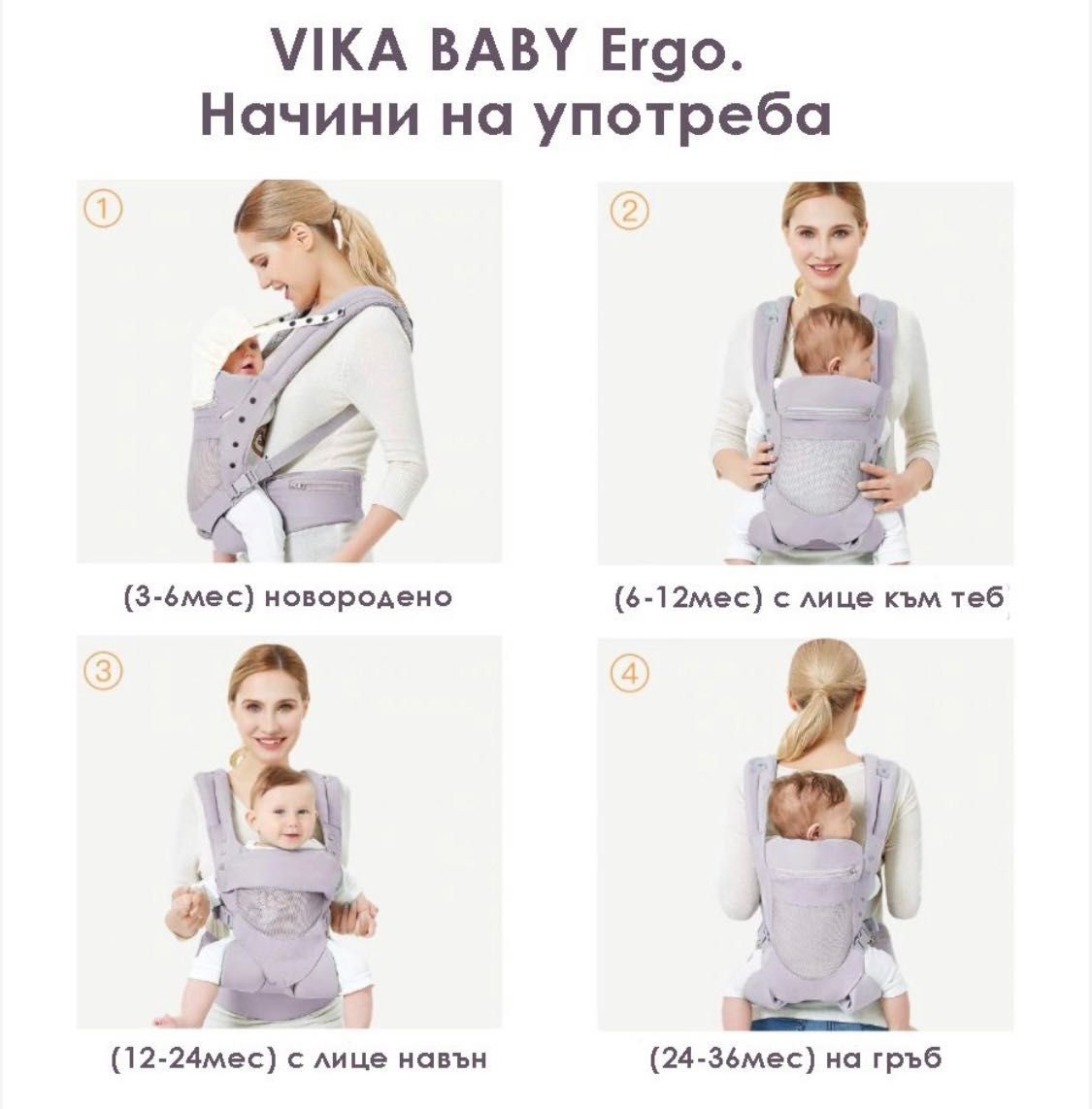 Ергономична раница Vika baby