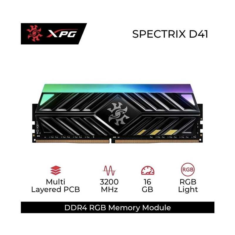 Memorie 16GB DDR4 3200MHz Adata Spectrix D41 RGB sigilata garantie ssd