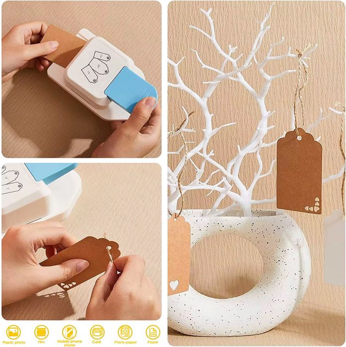 Резак для бумаги/Дырокол для создания бирок и закладки для книг