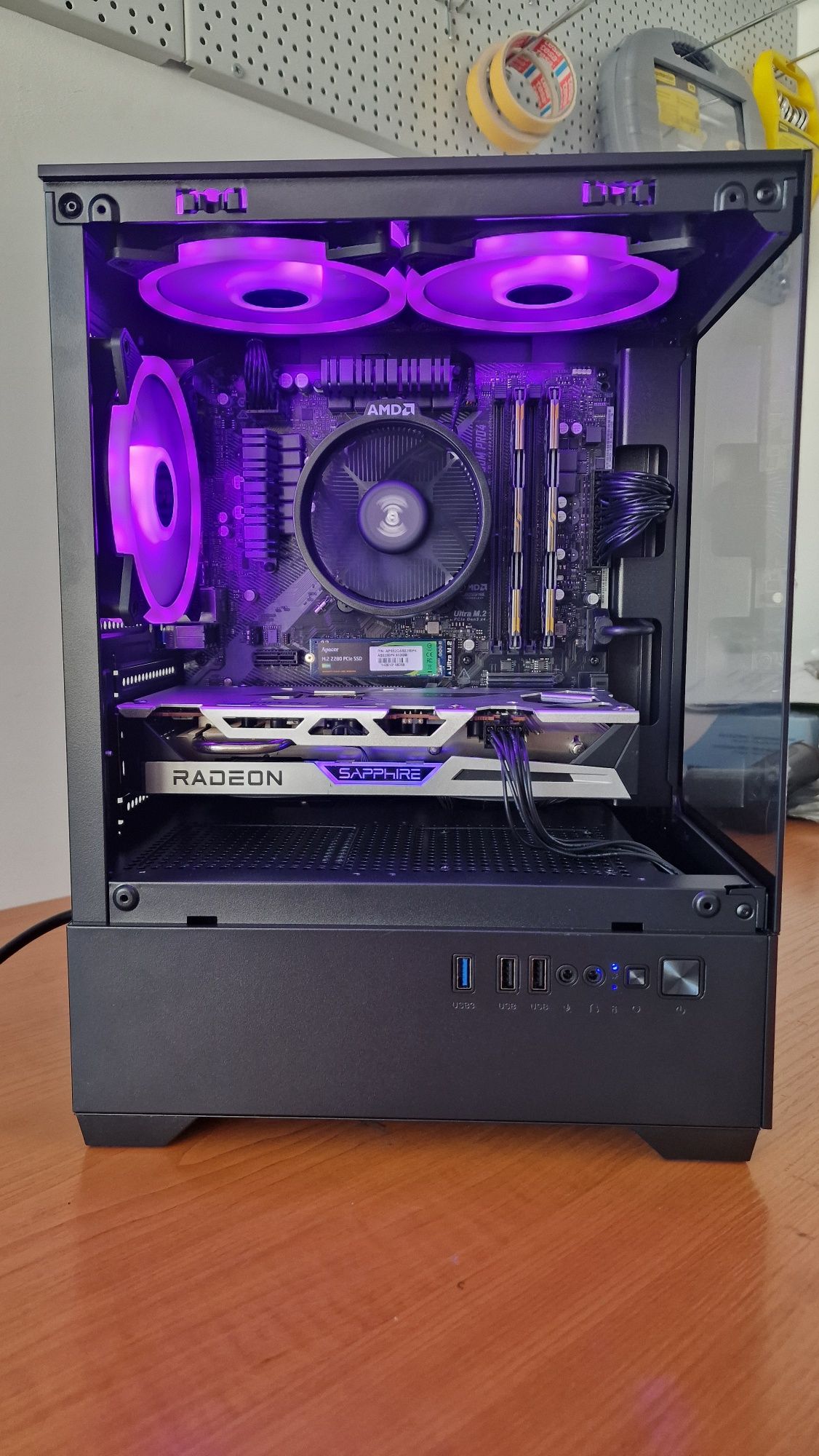 "ГАРАНЦИЯ" Геймърски компютър, Ryzen 5 5500, RX 6600XT, 16GB