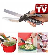 Ножица 2 в 1 за зеленчуци и месо Clever Cutter / Това е ножица и дъска